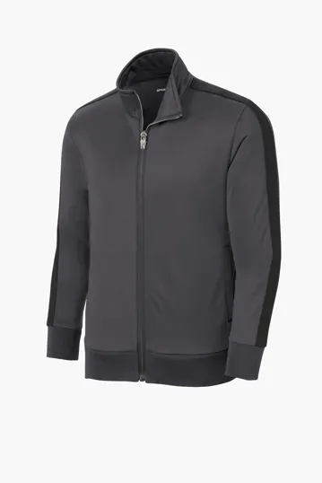 Sport-Tek Youth Tricot Sleeve Stripe Track Jacket — view 10
