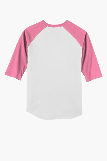 Sport-Tek Youth Colorblock Raglan Jersey — view 4