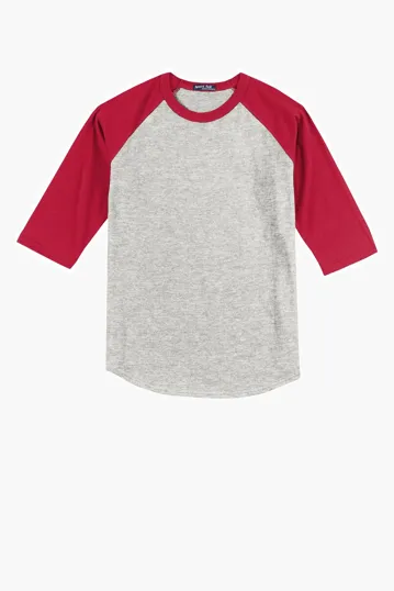 Sport-Tek Youth Colorblock Raglan Jersey — view 8