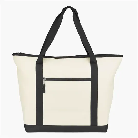 Jumbo Insulated Cooler Tote Bag with Zippered Main Compartment — view 2