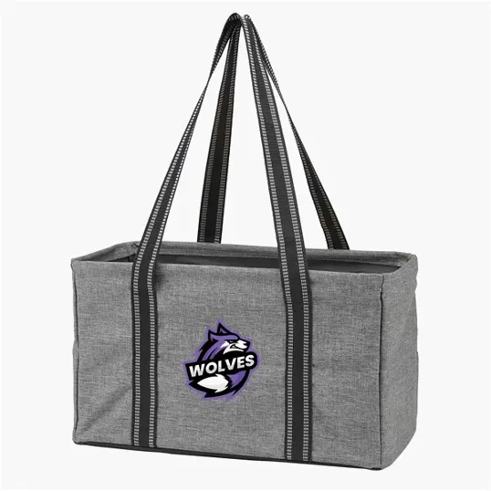 Junior Utility Tote Bag with Collapsible Wire-Rim Frame — view 9