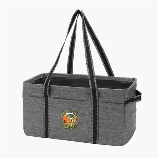Jumbo Utility Tote Bag with Collapsible Wire-Rim Frame — view 4