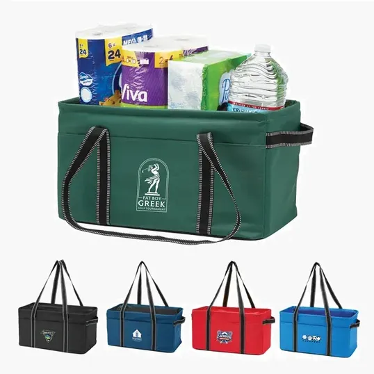 Jumbo Utility Tote Bag with Collapsible Wire-Rim Frame — view 5