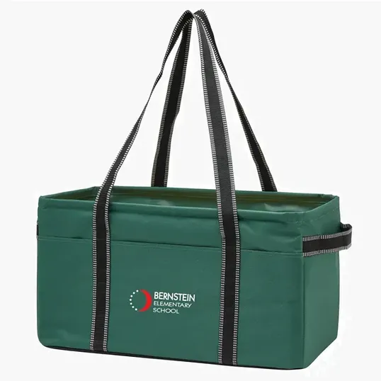 Jumbo Utility Tote Bag with Collapsible Wire-Rim Frame — view 6