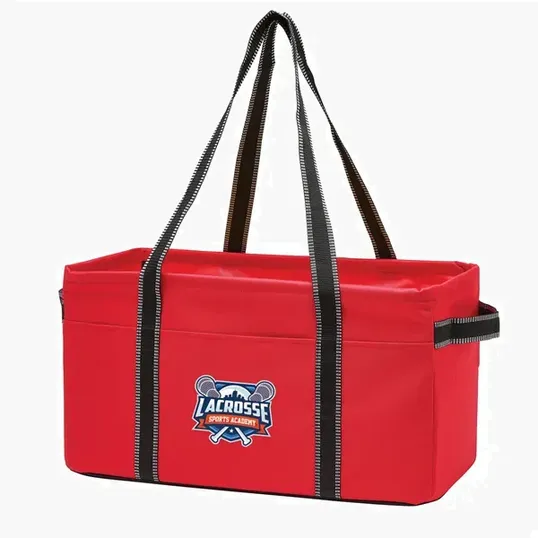 Jumbo Utility Tote Bag with Collapsible Wire-Rim Frame — view 7