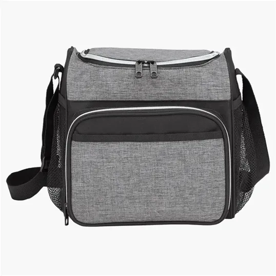 12-Can Heather Cooler Bag with Shoulder Strap — view 2