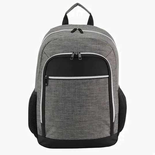 rPET Heather Laptop Backpack with Padded Back Panel — view 3