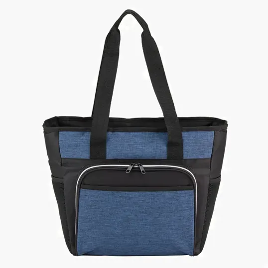 rPET Heather Cooler Tote with Zippered Main Compartment — view 2