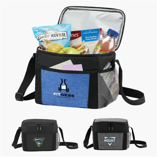 9-Can Glacial Insulated Lunch Cooler Bag, 600D Polyester