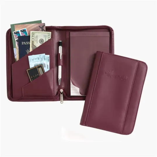 Junior Zippered Padfolio with Writing Pad and Pen Holder — view 3