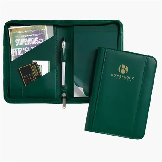 Junior Zippered Padfolio with Writing Pad and Pen Holder — view 4