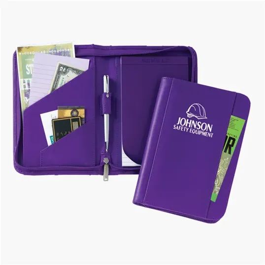 Junior Zippered Padfolio with Writing Pad and Pen Holder — view 6
