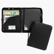 Conference Ring Folio Zippered Binder Padfolio with Paper — view 4