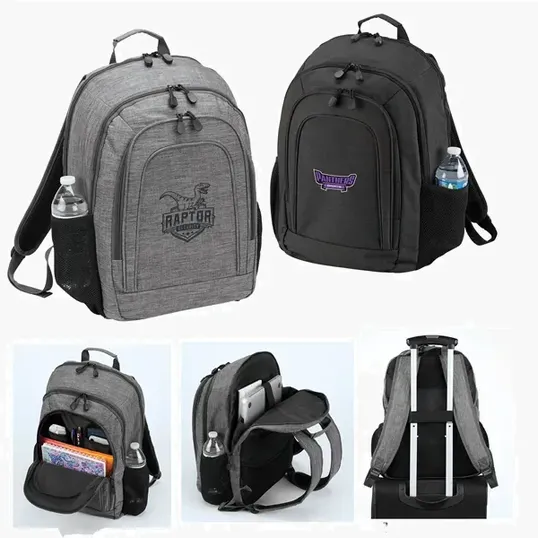 Elite Travel Laptop Backpack, 600D Polyester — view 3