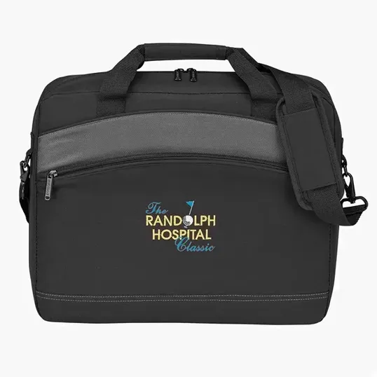 Slim Line Computer Briefcase, 600D Polyester Laptop Bag — view 4