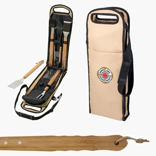 Starline 5-Piece Bamboo BBQ Set with Zippered Case — view 7