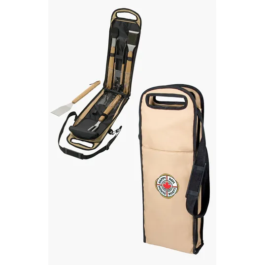 Starline 5-Piece Bamboo BBQ Set with Zippered Case