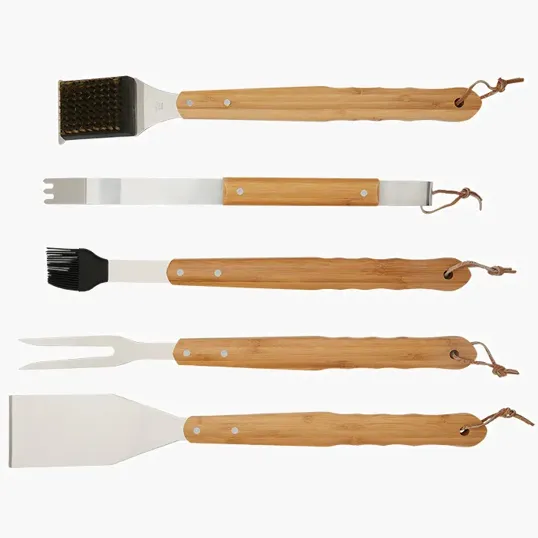 Starline 5-Piece Bamboo BBQ Set with Zippered Case — view 4