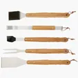 Starline 5-Piece Bamboo BBQ Set with Zippered Case — view 4