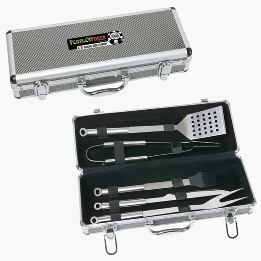 Blaze 5-Piece Stainless Steel BBQ Set with Carrying Case