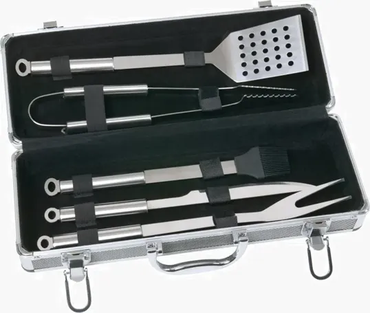 Blaze 5-Piece Stainless Steel BBQ Set with Carrying Case — view 4