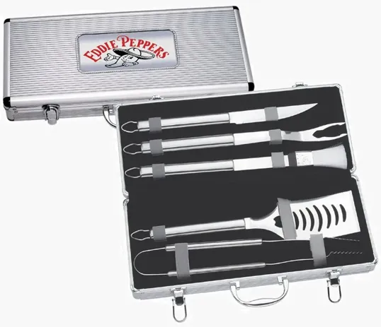 Starline 5-Piece Deluxe BBQ Set with Metal Carrying Case — view 2