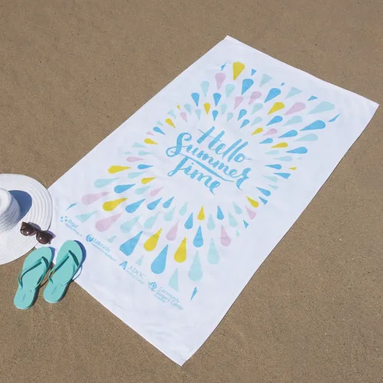 Diamond Cotton Terry Velour Beach Towel, 35 x 60 in. — view 4