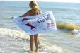 Diamond Cotton Terry Velour Beach Towel, 35 x 60 in. — view 2