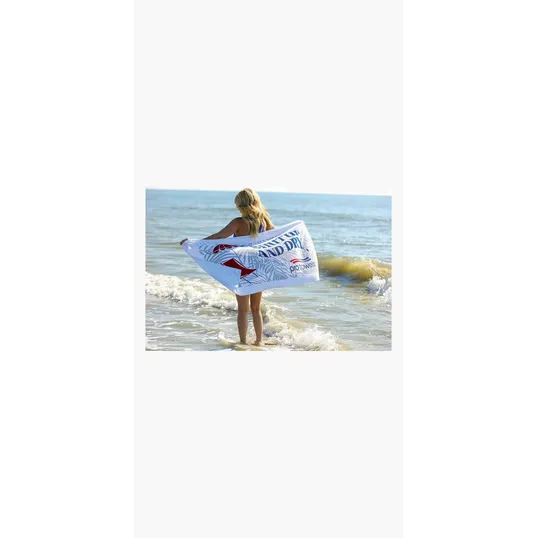 Diamond Cotton Terry Velour Beach Towel, 35 x 60 in.