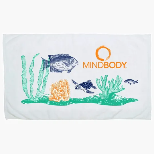 Diamond Cotton Terry Velour Beach Towel, 35 x 60 in. — view 3