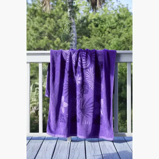 Diamond Colored Beach Towel, 35 x 60 in. Cotton Terry Velour — view 8