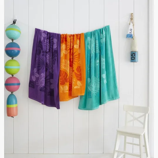Diamond Colored Beach Towel, 35 x 60 in. Cotton Terry Velour — view 11