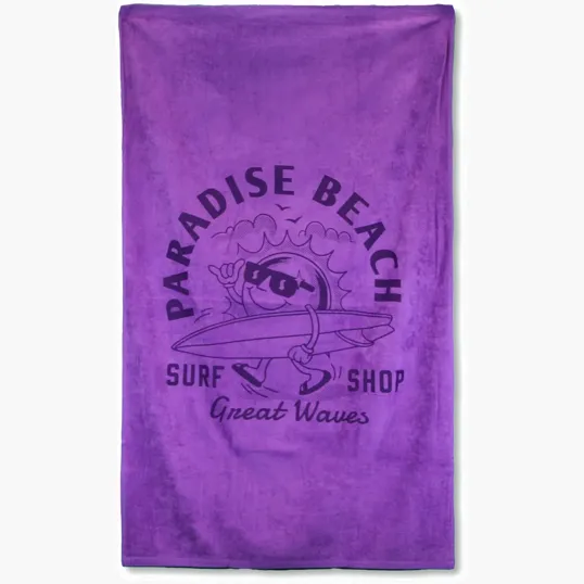 Diamond Colored Beach Towel, 35 x 60 in. Cotton Terry Velour — view 17