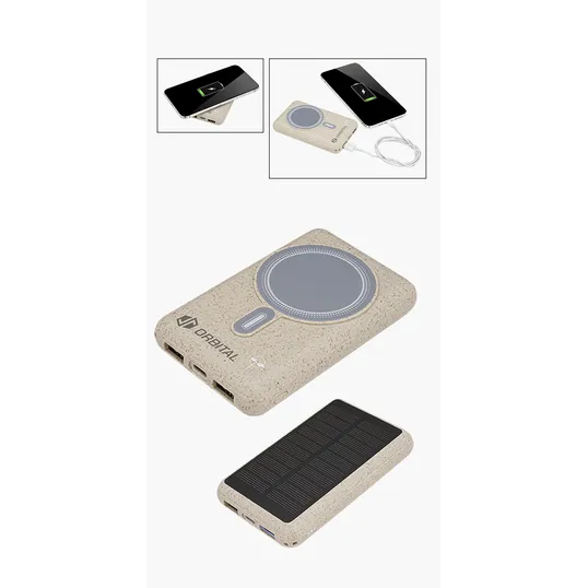 EarthTrendz™ Solar / Magnetic Wireless Power Bank — view 2