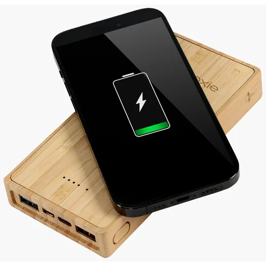 Starline Bamboo 10,000mAh Solar/Wireless Power Bank — view 7