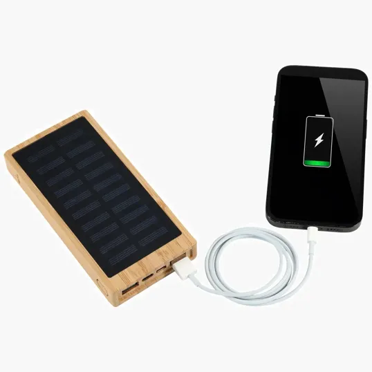 Starline Bamboo 10,000mAh Solar/Wireless Power Bank — view 12