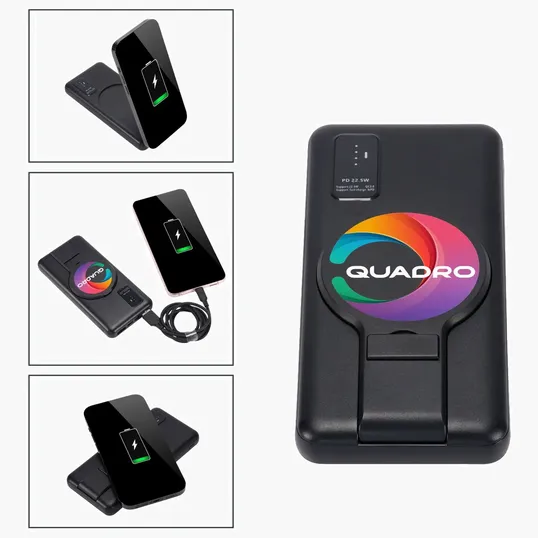 Starline Wireless Power Bank with Stand, 8,000 mAh