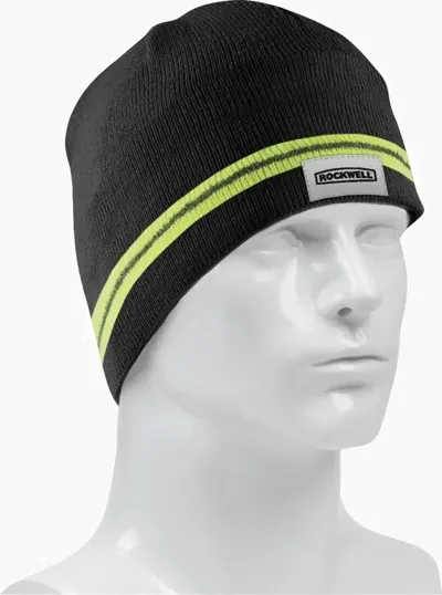 Starline Winter Beanie with Reflective Stripe — view 3