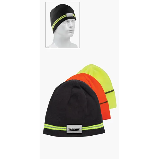 Starline Winter Beanie with Reflective Stripe — view 11