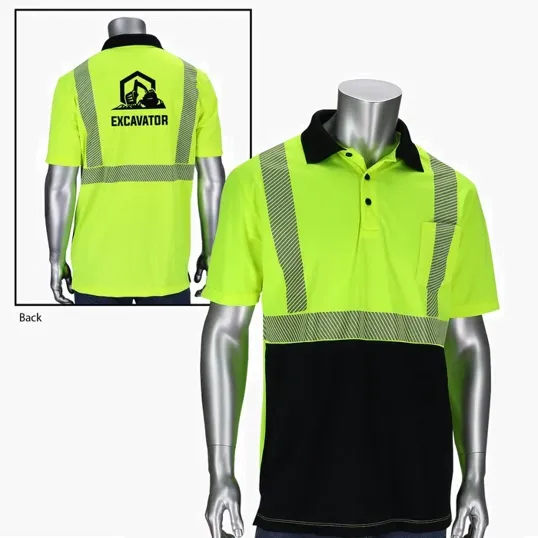 Starline Class 2 Polo Shirt with Black Bottom Front — view 4