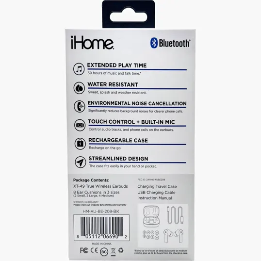 iHome® XT-49 True Wireless Earbuds & Charger Case — view 6