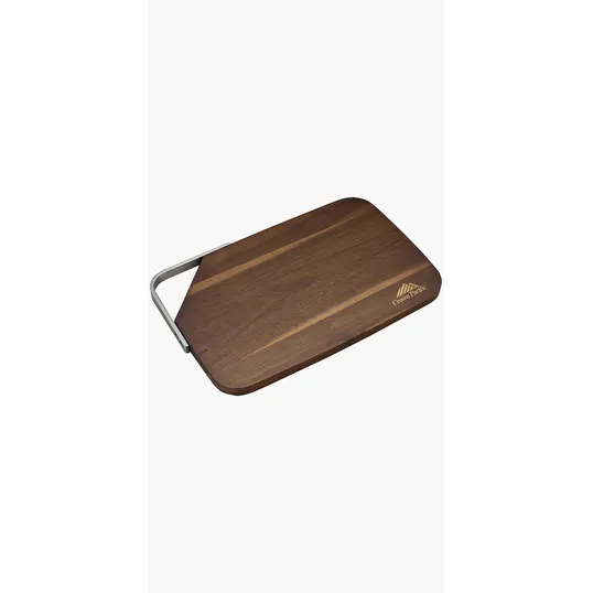 Bryce Acacia Cutting Board with Metal Handle — view 2