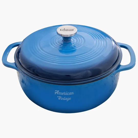 Lodge® 6 Qt Blue Enameled Cast Iron Dutch Oven — view 2