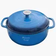Lodge® 6 Qt Blue Enameled Cast Iron Dutch Oven — view 3