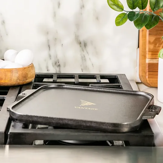 Lodge® 10.5" Cast Iron Reversible Grill / Griddle — view 12
