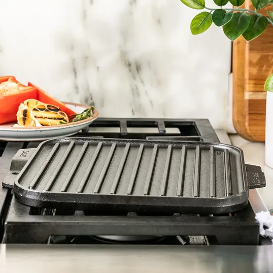 Lodge® 10.5" Cast Iron Reversible Grill / Griddle — view 13