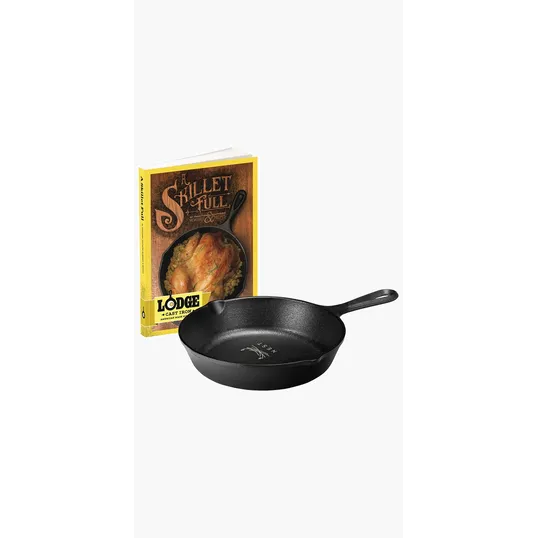 Lodge® 8" Cast Iron Skillet Full Cookbook Gift Set