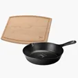Lodge® 8" Skillet and Cherry Arch Cutting Board Gift Set — view 3