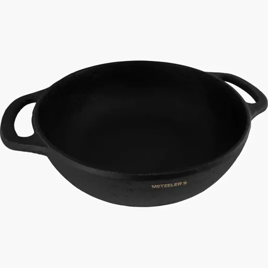 Old Mountain 3 Qt Cast Iron Braiser with Glass Lid — view 7