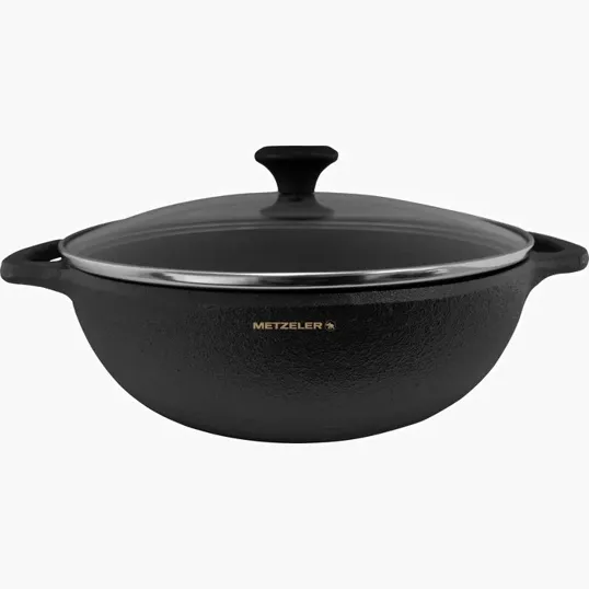 Old Mountain 3 Qt Cast Iron Braiser with Glass Lid — view 8